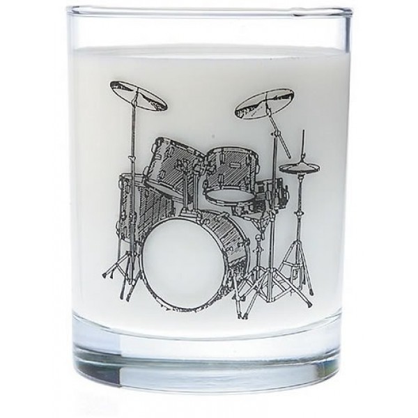 Clear Glass Tumbler: Drum Set